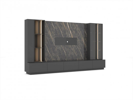 Wohnzimmermöbel Komplette Set 6tlg Designer Wohnwand Holzmöbel Luxus Einrichtung