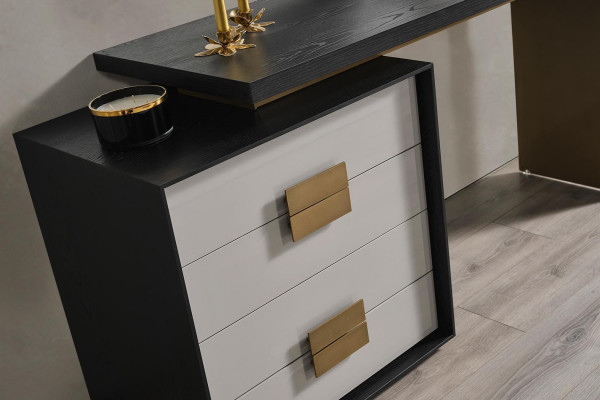 Schlafzimmer Stilvoller Set Designer Schminktisch Luxus Spiegel 2tlg
