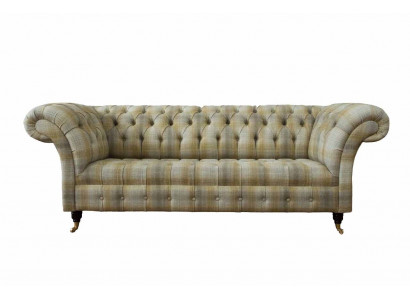 Designer Sofa 3 Sitzer Chesterfield Polster Sofas Dreisitzer Textil 240cm
