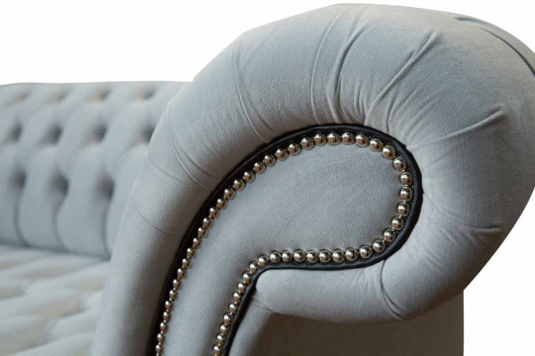 Chesterfield Sofa 2 Sitzer Sofa Polster Sofas Design Luxus Sofas Grau