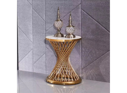Couchtisch Runder Beistelltisch Designer Tisch Wohnzimmertisch Edelstahl