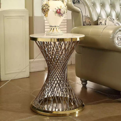 Couchtisch Runder Beistelltisch Designer Tisch Wohnzimmertisch Edelstahl