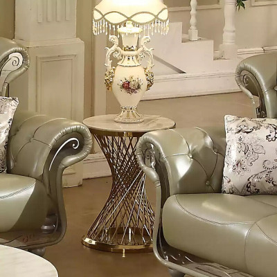 Couchtisch Runder Beistelltisch Designer Tisch Wohnzimmertisch Edelstahl