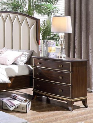 Bett 2x Nachttische Kommode Schlafzimmer Set Design Luxus neu 4tlg