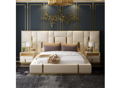 Luxus Schlafzimmer Bett Polster Design Luxus Doppel Hotel Betten Neu