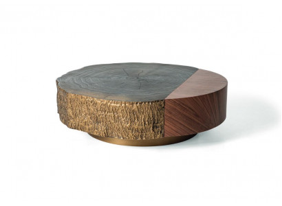Couchtisch Beistelltisch Designer Tisch Rund Braun Wohnzimmertisch