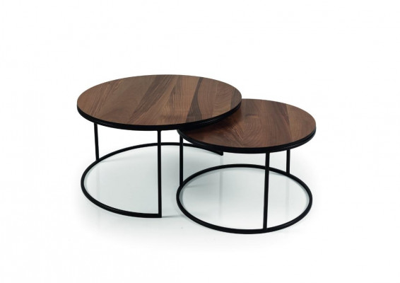 Designer Couchtisch Set 2x Wohnzimmer Edelstahl Holz Moderne Luxus Tisch