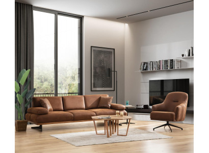 Wohnzimmer Set 2tlg Modern Viersitzer Sofa Couch Luxus Sessel Sofagarnitur