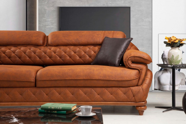 Dreisitzer Sofa Couch Wohnzimmer Polstersofas Modern Design Luxus Möbel