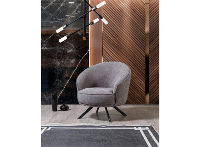 Wohnzimmer Modern Grau Sessel Design Luxus Möbel Polstermöbel Neu