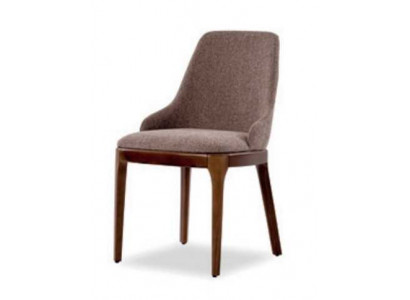 Luxus Stuhl Esszimmer Modernen Holz mit Textil Lehnstuhl Stühle Echtholz