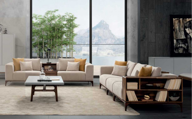 Luxus 4tlg Wohnzimmer Set Sofa 3+2+1 Sitzer mit Couchtisch Modernen Design