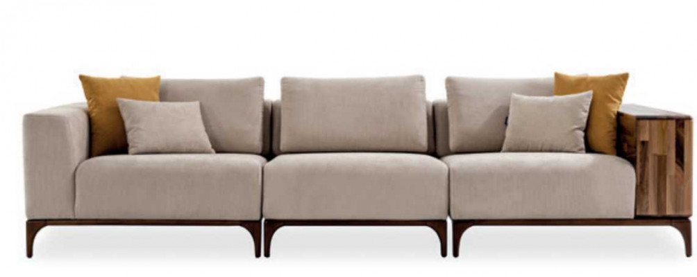 Luxus 4tlg Wohnzimmer Set Sofa 3+2+1 Sitzer mit Couchtisch Modernen Design