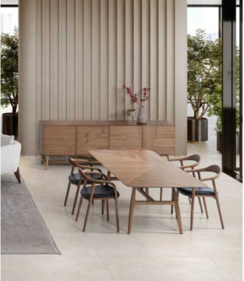 Luxus Set Esszimmer 6tlg Essgarnitur Essgruppe Set Tisch 4x Stuhle mit Anrichte