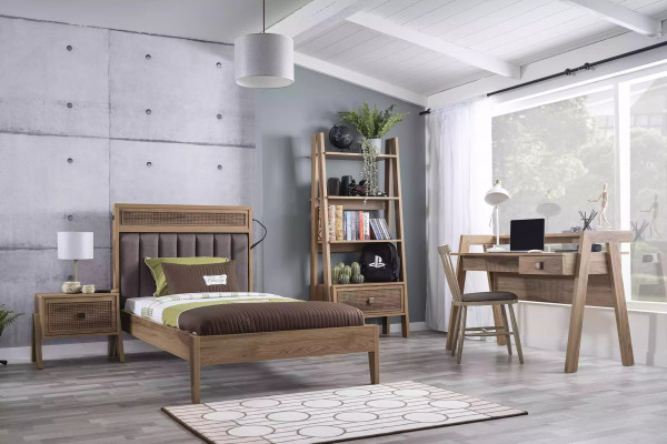 Betten Bettrahmen Kindermöbel Bett Holz Braun Jugendbett Klassiche