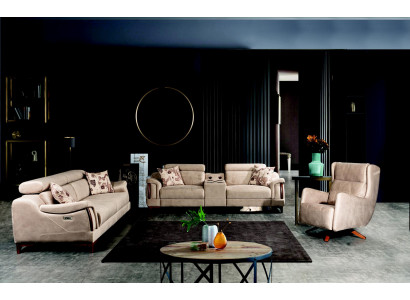 Wohnzimmer Set 3 tlg Luxus Sofagarnitur Dreisitzer Sofa Couch Modern Möbel