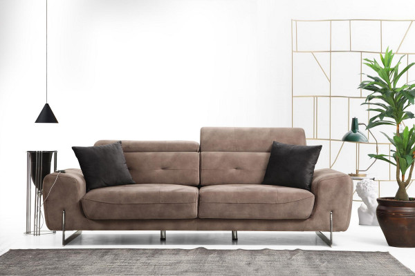 Dreisitzer Sofa Couch Stil Modern Design Polstermöbel Luxus Textil
