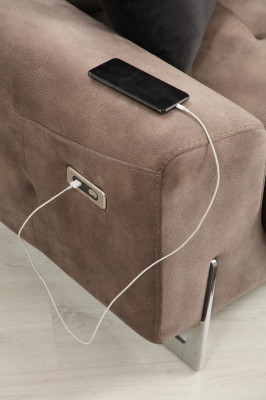 Dreisitzer Sofa Couch Stil Modern Design Polstermöbel Luxus Textil