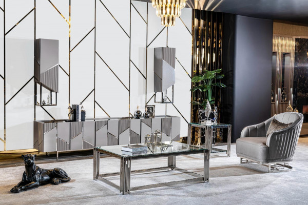 Sofagarnitur 3+3+1 Sitzer Couchtisch Beistelltisch Sofa Sessel Set 5tlg.