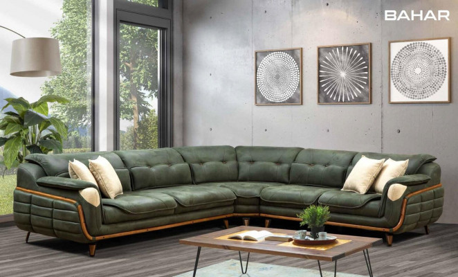 Design Ecksofa L-Form Couch Polsterung Luxus Wohnzimmer Soft Style
