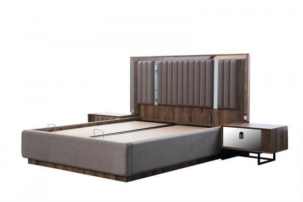 Grau-Braunes Schlafzimmer-Set für moderne Wohnwelten