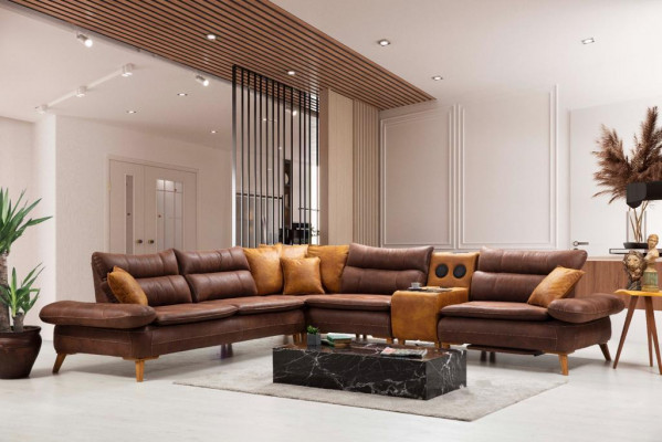 Multifunktion Couch Wohnlandschaft Elektrische Sofa Möbel Sound Leder