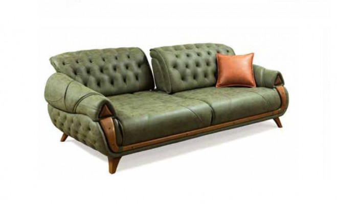 Klassischer Dreisitzer Sofa Couch Polster Möbel Wohnzimmer 3 Sitz
