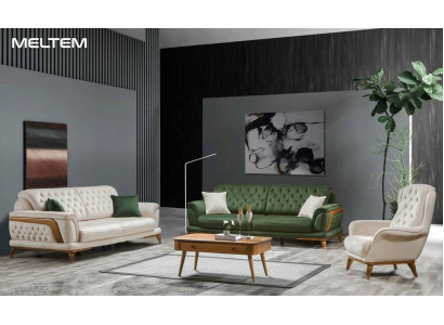 Garnitur Luxus Wohnzimmer Sofagarnitur 331 Sitz Sofa Sessel Sofas 3tlg