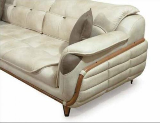 Luxus Ecksofa L-Form Garnitur Sitz Wohnzimmer Polstermöbel Ecke Sofa