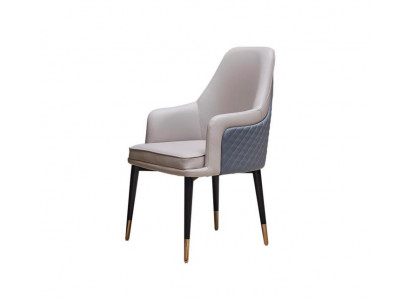 Esszimmerstühle Wohnzimmer luxuriöse Grau Stuhl mit Holzbeinen Modern neu