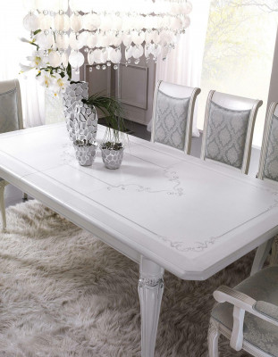 Italienisches Esszimmer Möbel Set Esszimmer Gruppe Vitrine Tisch 6x Stühle 8tlg.