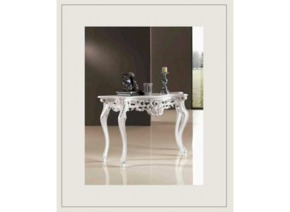 Designer Luxus Konsole Tisch Konsolen Tische Holz Design Silber Klassischer Neu