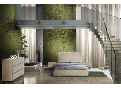 Luxus Schlafzimmer Set 4tlg. Bett + 2x Nachttisch +Kommode Moderne Design Betten