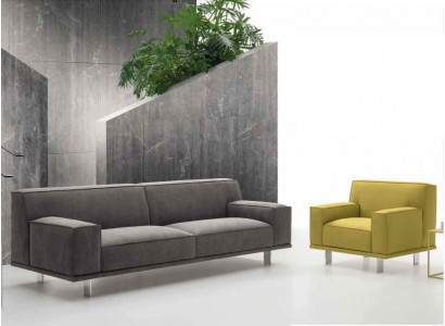 Sofagarnitur 3+1 Sitzer Textil Relax Set Design Sofas Polster Couchen alfitalia