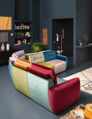 Ecksofa Textil Eck Wohnlandschaft Design Ecksofa Sofa Couch Italien Alfitalia