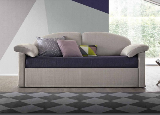 Design Sofa 3 Sitzer Couch Polster Luxus Textil Zweifarbig Italienische Möbel