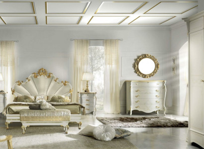 3 tlg. Schlafzimmer Set Bett 2x Nachttisch Hotel Konsole Betten Doppel Polster