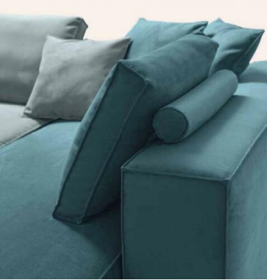 Designer Sofa Couch Ecke Hocker gepolstert Set Wohnraum L-Form Modern alfitalia