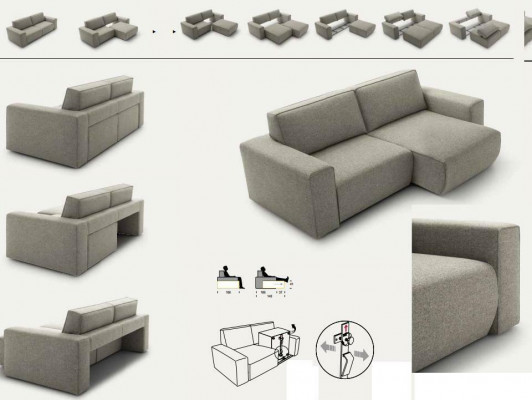 Couchen Textil Relax Dreisitzer Sofa 3 Sitzer Design Sofas Polster alfitalia Neu