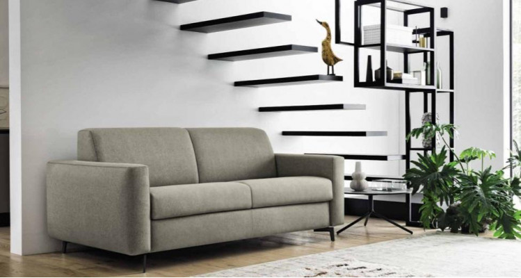 Wohnlandschaft Polstersofa Loungesofa Dreisitzer Sofa Stoffsofa Couch Italien
