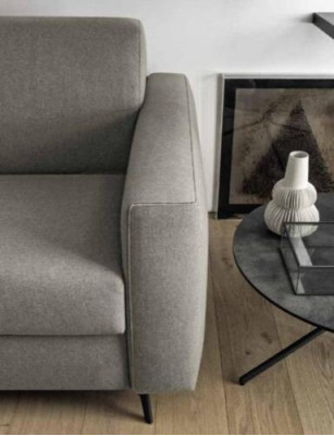 Wohnlandschaft Polstersofa Loungesofa Dreisitzer Sofa Stoffsofa Couch Italien