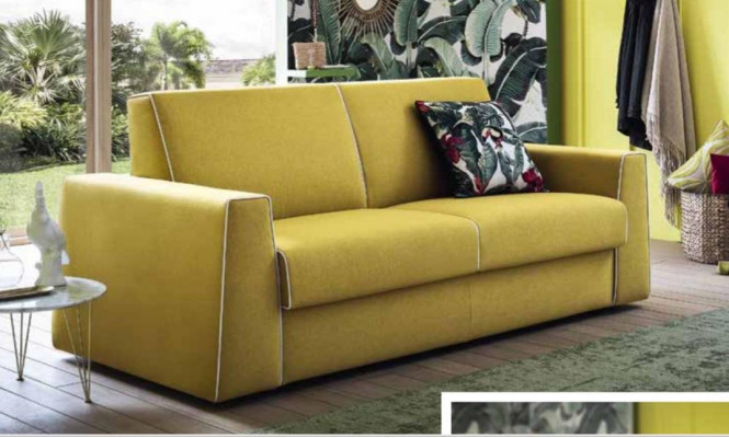 Design Wohnzimmer Gelb Sofa 3 Sitzer Alfitalia Stoff Couch Sofa Polster Sofas
