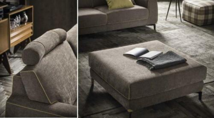 Design Grau Sofa 3 Sitzer Modern Stoff Couch Sofa Polster Sofas Luxus alfitalia