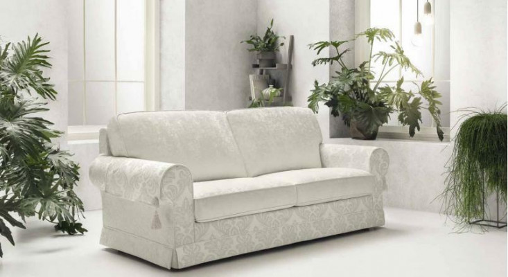 Textil Stoff Luxus 3 Sitzer Couch Polster Holzrahmen Sofa Textil Couch alfitalia