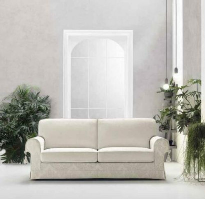 Textil Stoff Luxus 3 Sitzer Couch Polster Holzrahmen Sofa Textil Couch alfitalia