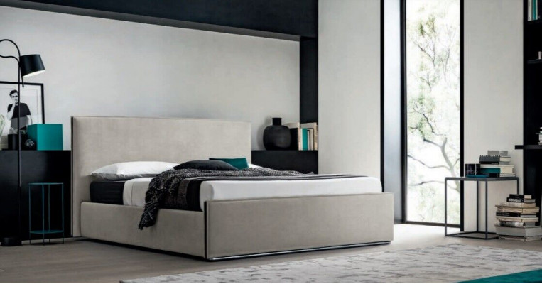 Italienische Möbel Design Bett Schlafzimmer Betten Leder Hotel Luxus Polster Neu