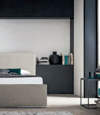 Italienische Möbel Design Bett Schlafzimmer Betten Leder Hotel Luxus Polster Neu