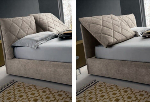 Designer Bett Stoff Hotel Holz Betten Doppel Schlaf Zimmer Luxus Modern Italien