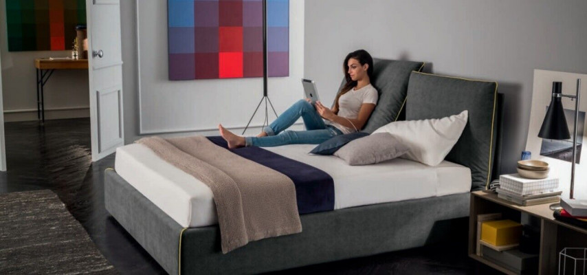 Luxus Polster Sitz Stoff Design Bett Schlafzimmer Betten 180x200 cm Textil Hotel