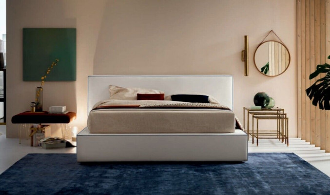 Italienische Designer Bett Schlafzimmer Betten Textil Hotel Luxus Polster Möbel